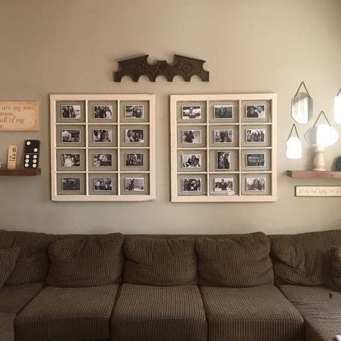 hung photo of window picture frame