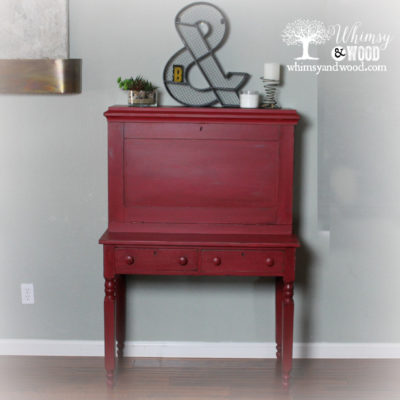 When in Doubt, Go With Red! Desk Makeover