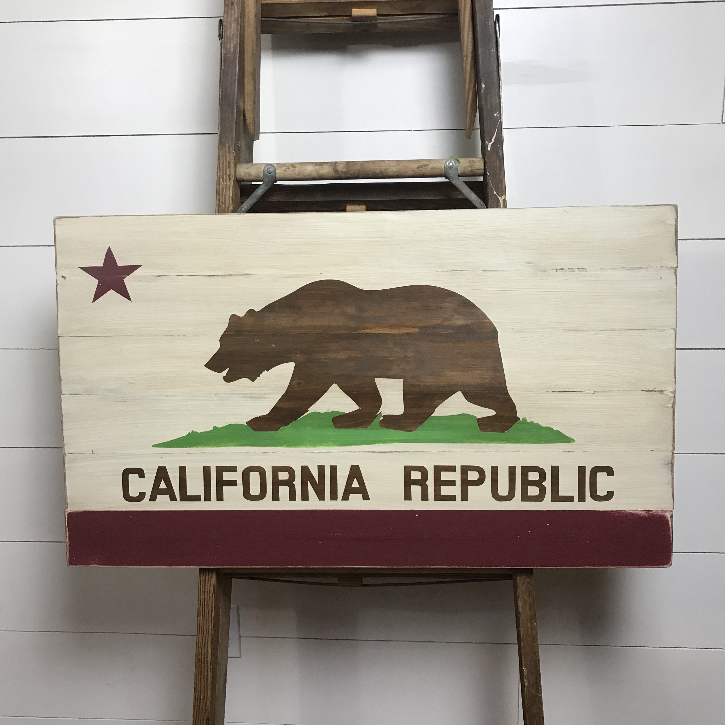 Large California Republic Wall Art Whimsy and Wood