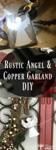 rustic angel and copper garland diy