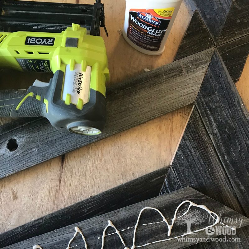 Reclaimed wood coffee table gluing the boards