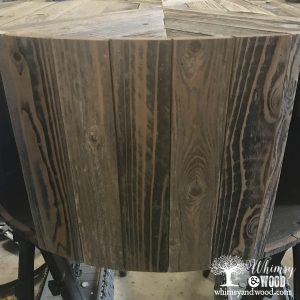 Reclaimed wood coffee table-after sanding
