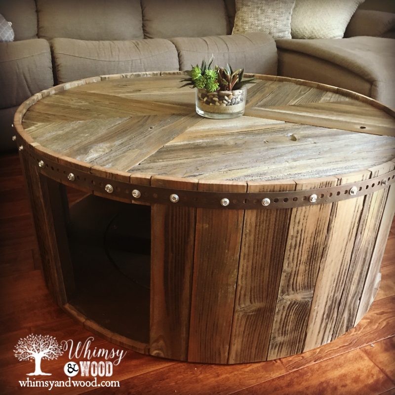 Diy Reclaimed Wood Coffee Table, How To Make A Circular Coffee Table