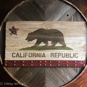 Industrial California flag art