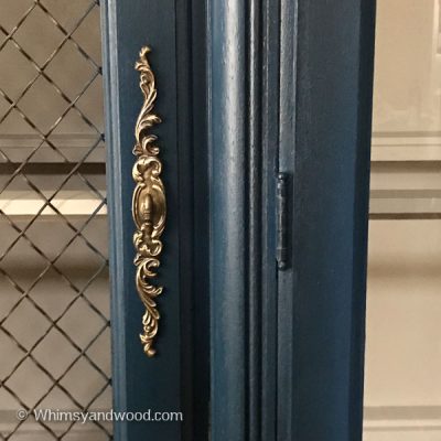 Shop miner blue painted thomasville hutch handle