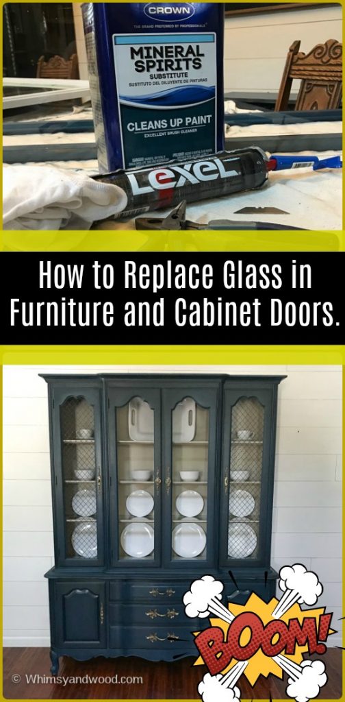 how to replace glass in doors pin Whimsy and Wood