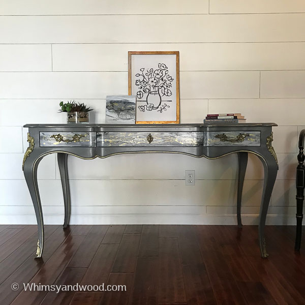 Acrylic Pour On Furniture John Widdicomb Desk Whimsy And Wood